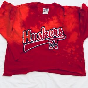Red destroyed Nebraska Huskers crop top